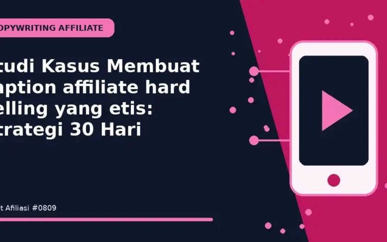 Studi Kasus Membuat caption affiliate hard selling yang etis: Strategi 30 Hari