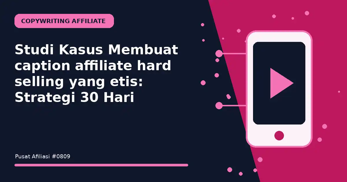 Studi Kasus Membuat caption affiliate hard selling yang etis: Strategi 30 Hari