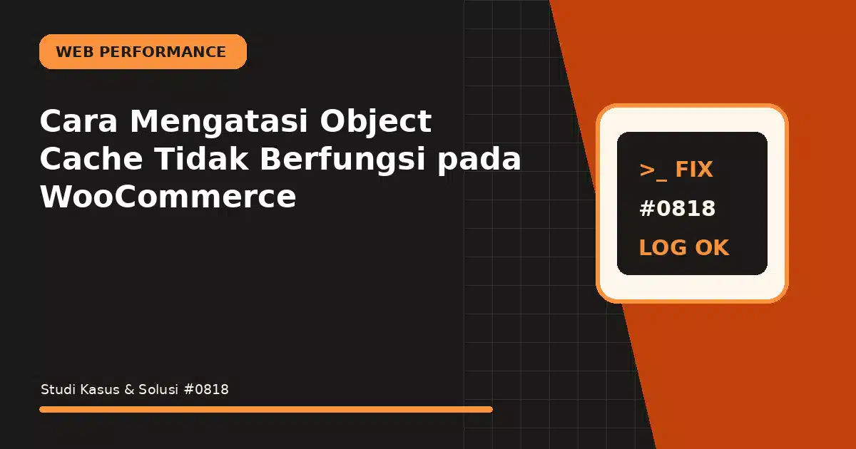 cara mengatasi object cache tidak berfungsi pada woocommerce