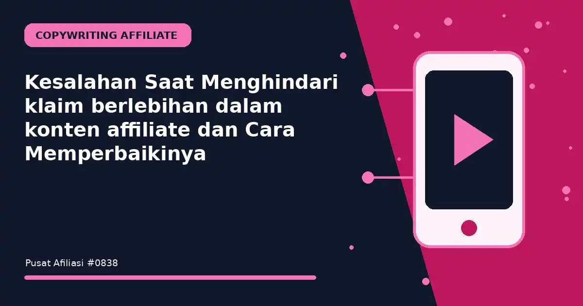 Kesalahan Saat Menghindari klaim berlebihan dalam konten affiliate dan Cara Memperbaikinya