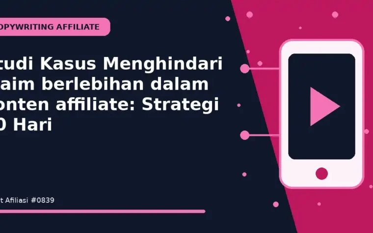 Studi Kasus Menghindari klaim berlebihan dalam konten affiliate: Strategi 30 Hari