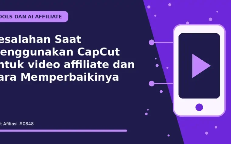 Kesalahan Saat Menggunakan CapCut untuk video affiliate dan Cara Memperbaikinya