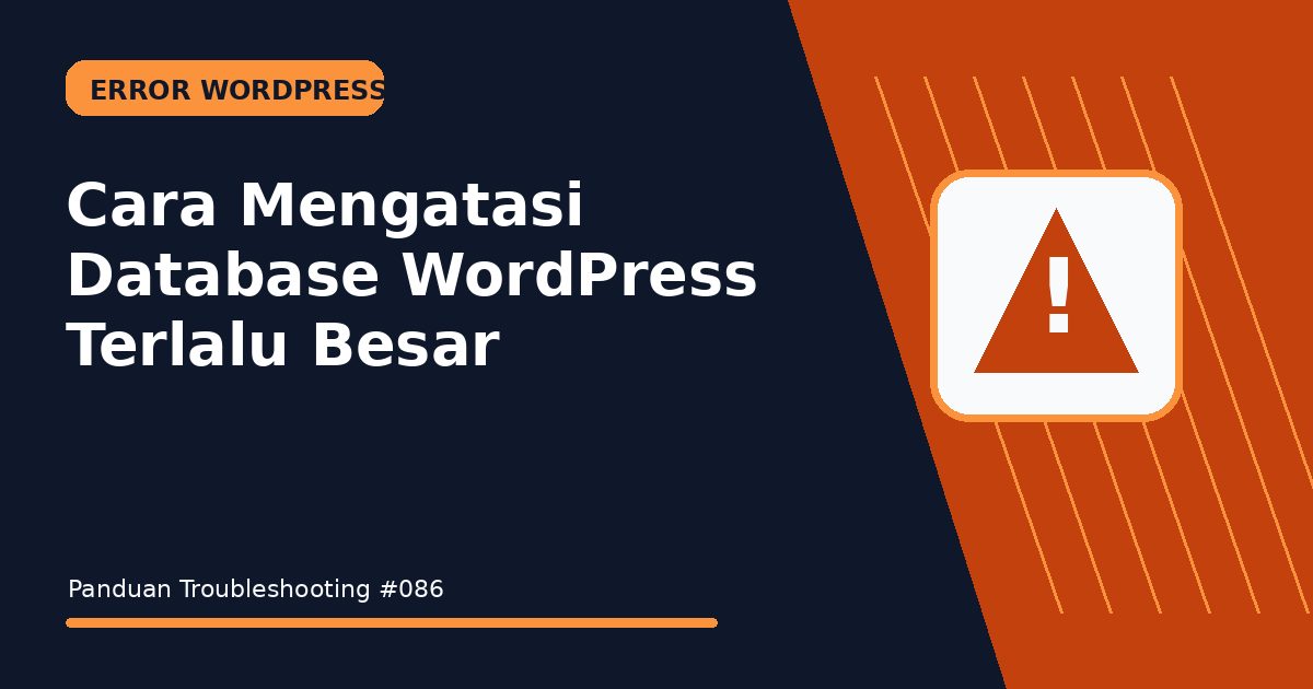 Cara Mengatasi Database WordPress Terlalu Besar
