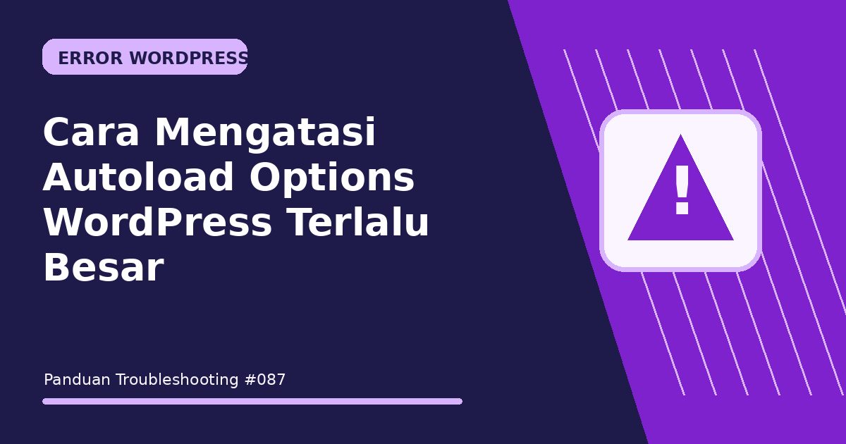 Cara Mengatasi Autoload Options WordPress Terlalu Besar