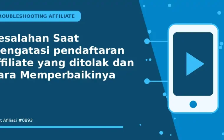 Kesalahan Saat Mengatasi pendaftaran affiliate yang ditolak dan Cara Memperbaikinya