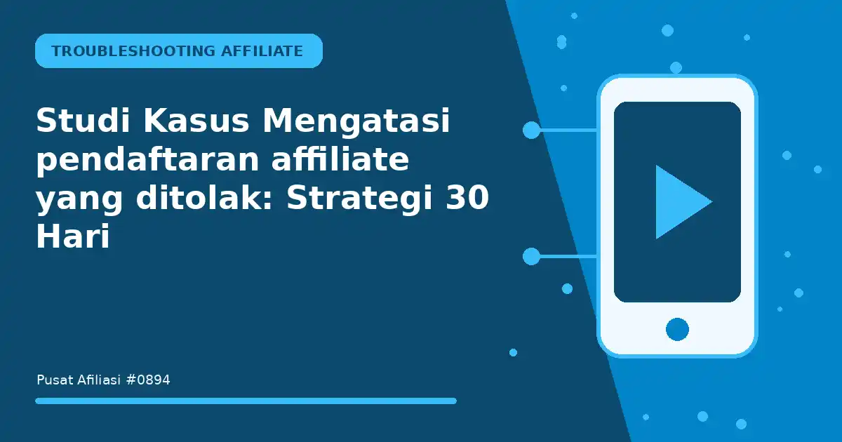 mengatasi pendaftaran affiliate yang ditolak