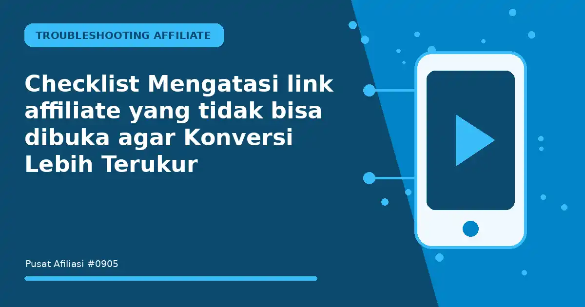 Checklist Mengatasi link affiliate yang tidak bisa dibuka agar Konversi Lebih Terukur