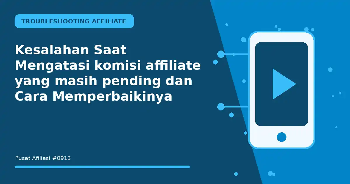 mengatasi komisi affiliate yang masih pending