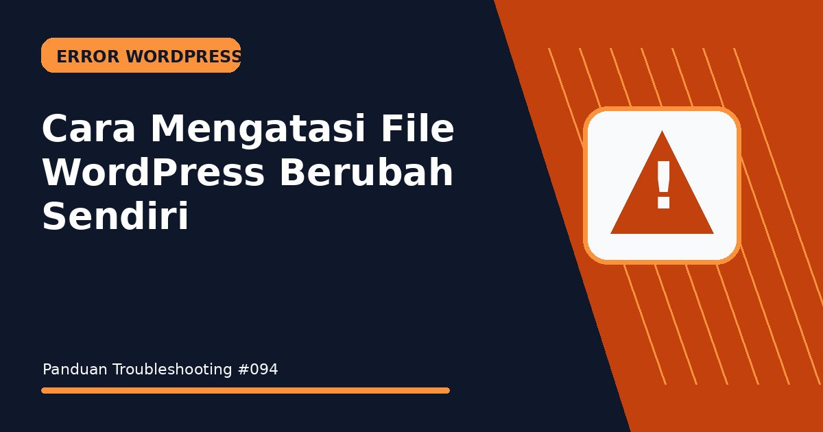 Cara Mengatasi File WordPress Berubah Sendiri