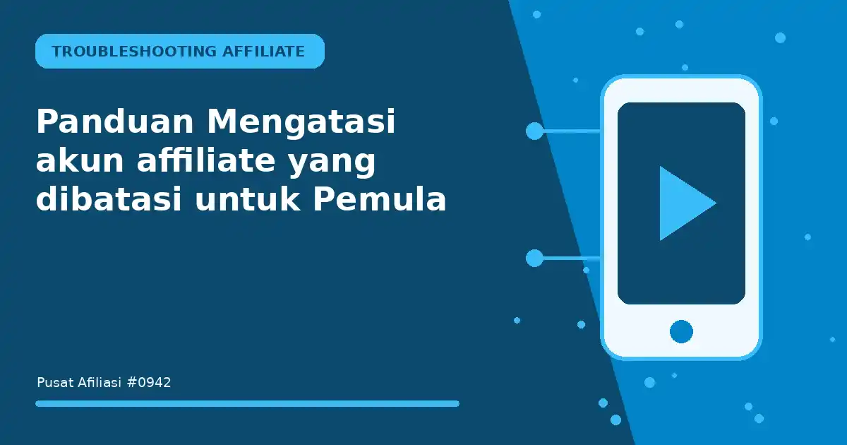Panduan Mengatasi akun affiliate yang dibatasi untuk Pemula