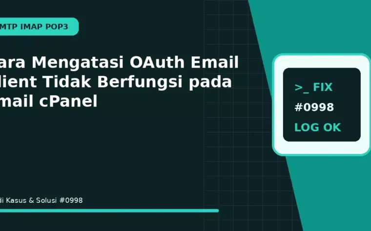 Cara Mengatasi OAuth Email Client Tidak Berfungsi pada email cPanel
