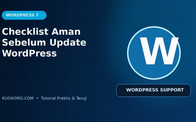 Checklist Aman Sebelum Update WordPress